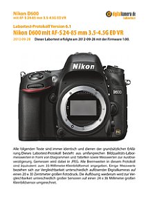 Nikon D600 mit AF-S 24-85 mm 1:3.5-4.5G ED VR Labortest, Seite 1 [Foto: MediaNord]