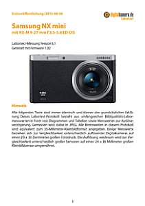 Samsung NX mini mit NX-M 9-27 mm F3.5-5.6 ED OIS Labortest, Seite 1 [Foto: MediaNord]