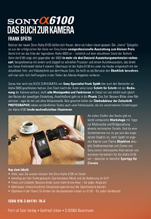 "Sony Alpha 6100 – Das Buch zur Kamera" von Frank Späth. [Foto: Point of Sale Verlag]