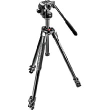 Manfrotto MK290XTA3-2W 290 Xtra Alu-Stativ mit 3 Beinsegmenten und 128RC Fluid-Kopf