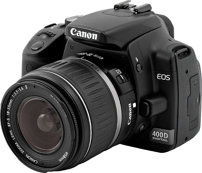 Canon EOS 400D mit 10,1 Megapixeln und integriertem Staubschutz