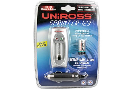Uniross CR-123 Set Akku-/Ladegerät-Kit [Foto: Imaging One GmbH]