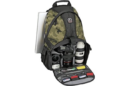 Tamrac Adventure 9 camo schwarz Fotorucksack auf digitalkamera