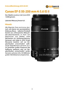 Canon EF-S 55-250 mm 4-5.6 IS II mit EOS 1200D Labortest, Seite 1 [Foto: MediaNord]