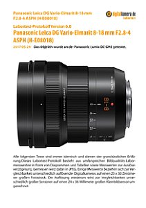 Panasonic Leica DG Vario-Elmarit 8-18 mm F2.8-4 ASPH mit Lumix DC-GH5 Labortest, Seite 1 [Foto: MediaNord]