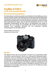 Fujifilm X-T30 II mit XF 18-55 mm F2.8-4 R LM OIS Labortest, Seite 1 [Foto: MediaNord]