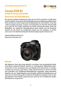 Canon EOS R1 mit RF 24-70 mm 2.8 L IS USM Labortest, Seite 1 [Foto: MediaNord]