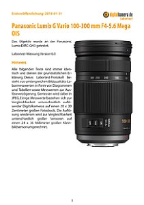 Panasonic Lumix G Vario 100-300 mm 4-5.6 Mega OIS mit DMC-GH3 Labortest, Seite 1 [Foto: MediaNord]