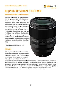 Fujifilm XF 50 mm F1.0 R WR mit X-T30 II Labortest, Seite 1 [Foto: MediaNord]