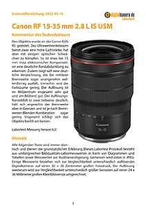 Canon RF 15-35 mm 2.8L IS USM mit EOS R5 Labortest, Seite 1 [Foto: MediaNord]