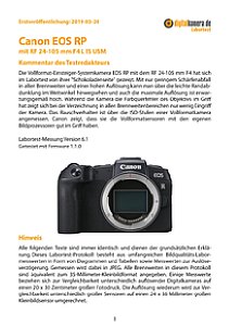 Canon EOS RP mit RF 24-105 mm 4L IS USM Labortest, Seite 1 [Foto: MediaNord]