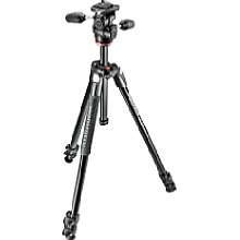 Manfrotto MK290XTA3-3W 290 Xtra Aluminium-Stativ mit 3 Beinsegmenten und Kopf