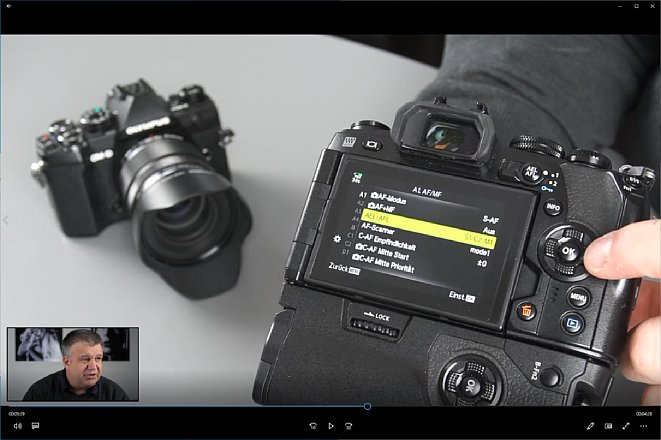 Screenshot aus dem Schulungsvideo "Olympus Fortgeschrittenenseminar". [Foto: MediaNord]