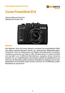 Canon PowerShot G16 Labortest, Seite 1 [Foto: MediaNord]