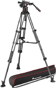 Manfrotto MVK612TWINMC Nitrotech 612 mit Carbon Doppelrohr-Stativ mit Mittelspinne. [Foto: Manfrotto]