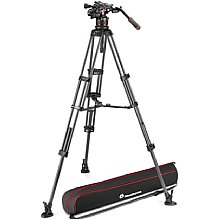 Manfrotto MVK612TWINMC Nitrotech 612 & Carbon Doppelrohr-Stativ mit Mittelspinne