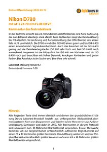 Nikon D780 mit AF-S 24-70 mm 2.8E ED VR Labortest, Seite 1 [Foto: MediaNord]