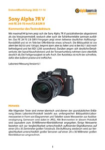 Sony Alpha 7R V mit FE 24-70 mm F2.8 GM II (SEL2470GM2) Labortest, Seite 1 [Foto: MediaNord]