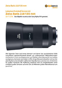 Zeiss Batis 2.8/135 mm mit Sony Alpha 7R II Labortest, Seite 1 [Foto: MediaNord]