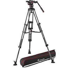 Manfrotto Carbon Videostativ mit Mittelspinne und Nitrotech N8 (MVKN8TWINMC)