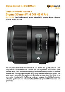 Sigma 35 mm F1.4 DG HSM Art mit Nikon D800E Labortest, Seite 1 [Foto: MediaNord]