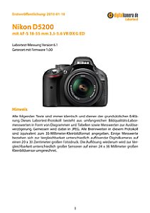 Nikon D5200 mit AF-S 18-55 mm 3.5-5.6 VR DX G ED Labortest, Seite 1 [Foto: MediaNord]