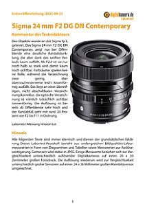 Sigma 24 mm F2 DG DN Contemporary mit fp L Labortest, Seite 1 [Foto: MediaNord]