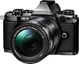 Die Olympus OM-D E-M5 Mark II Limited Edition (titanfarben lackiert) gibt es als Body oder, wie hier zu sehen, mit dem Objektiv Olympus EZ-M1415 II (in normaler schwarzer Ausführung). [Foto: Olympus]