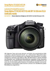 Sony Alpha 77 II (SLT-A77 II) mit DT 16-50 mm F2.8 SSM (SAL-1650F28) Labortest, Seite 1 [Foto: MediaNord]