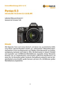 Pentax K-3 mit smc DA 18-55 mm 3.5-5.6 AL WR Labortest, Seite 1 [Foto: MediaNord]