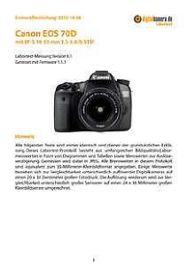 Canon EOS 70D mit EF-S 18-55 mm 3.5-5.6 IS STM Labortest, Seite 1 [Foto: MediaNord]