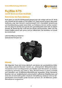 Fujifilm X-T5 mit XF 18-55 mm F2.8-4 R LM OIS Labortest, Seite 1 [Foto: MediaNord]