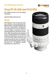 Sony FE 70-200 mm F4 G OSS (SEL70200G) mit Alpha 7R Labortest, Seite 1 [Foto: MediaNord]