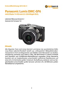 Panasonic Lumix DMC-GF6 mit G Vario 14-42 mm 3.5-5.6 II Asph O.I.S. (bis 2015) Labortest, Seite 1 [Foto: MediaNord]