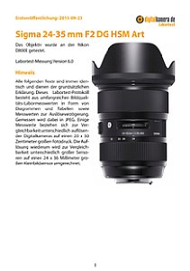 Sigma 24-35 mm F2 DG HSM Art mit Nikon D800E Labortest, Seite 1 [Foto: MediaNord]