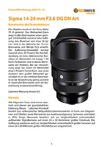 Sigma 14-24 mm F2.8 DG DN Art mit Sony Alpha 7R III Labortest, Seite 1 [Foto: MediaNord]