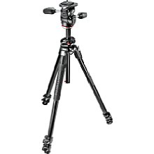 Manfrotto MK290DUA3-3W 290 Dual Alu-Stativ mit 3 Beinsegmenten u. 804 3-Wege-Neiger