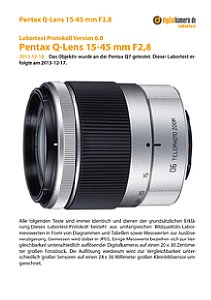 Pentax Q-Lens 15-45 mm F2,8 mit Q7 Labortest, Seite 1 [Foto: MediaNord]