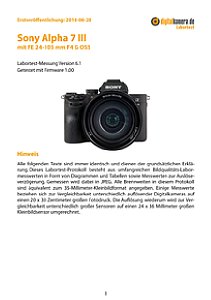 Sony Alpha 7 III mit FE 24-105 mm F4 G OSS (SEL24105G) Labortest, Seite 1 [Foto: MediaNord]