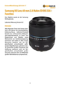 Samsung NX Lens 60 mm 2.8 Makro ED OIS SSA i-Function mit NX30 Labortest, Seite 1 [Foto: MediaNord]