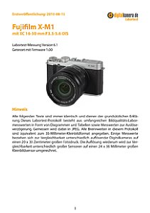 Fujifilm X-M1 mit XC 16-50 mm F3.5-5.6 OIS Labortest, Seite 1 [Foto: MediaNord]