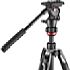 Manfrotto MVKBFRL-LIVE Befree Live Alu Kit, Klemmverschluss mit Fluid-Videokopf