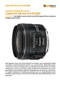 Canon EF 28 mm 2.8 IS USM mit EOS 6D Labortest, Seite 1 [Foto: MediaNord]