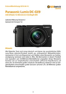 Panasonic Lumix DC-GX9 mit G Vario 12-60 mm 3.5-5.6 Asph. Power OIS Labortest, Seite 1 [Foto: MediaNord]