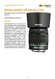 Pentax smc DA L 50-200 mm 4-5.6 mit K-01 Labortest, Seite 1 [Foto: MediaNord]