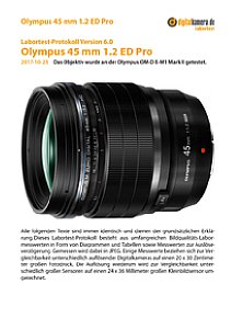 Olympus 45 mm 1.2 ED Pro mit OM-D E-M1 Mark II Labortest, Seite 1 [Foto: MediaNord]