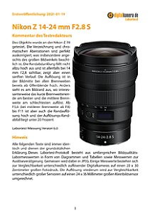 Nikon Z 14-24 mm F2.8 S mit Z 7II Labortest, Seite 1 [Foto: MediaNord]