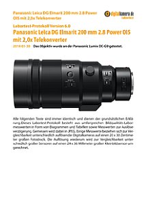 Panasonic Leica DG Elmarit 200 mm 2.8 Power OIS mit 2,0x Telekonverter mit Lumix DC-G9 Labortest, Seite 1 [Foto: MediaNord]