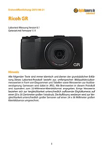 Ricoh GR Labortest, Seite 1 [Foto: MediaNord]