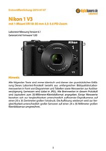 Nikon 1 V3 mit 1-Mount VR 10-30 mm 3.5-5.6 PD-Zoom Labortest, Seite 1 [Foto: MediaNord]